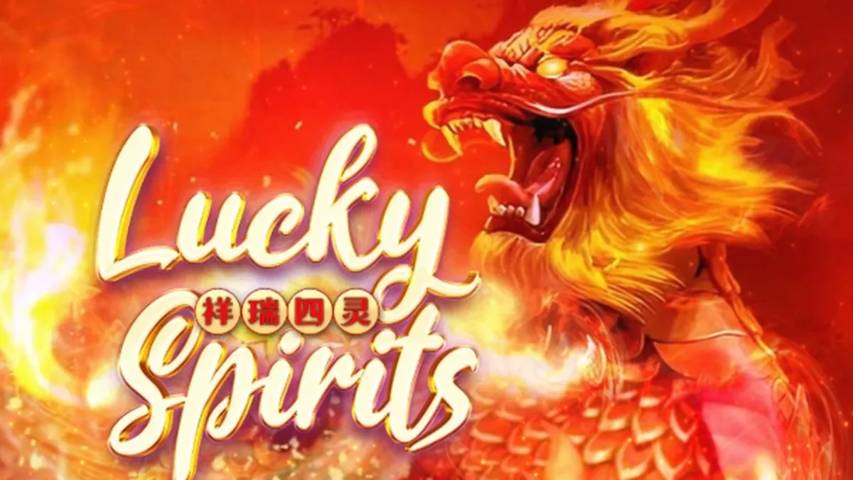 Interface vibrante do jogo de slot Lucky Spirits com elementos gráficos coloridos
