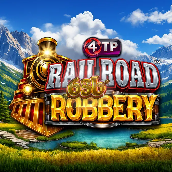 Interface do jogo 4TP Railroad Robbery mostrando o trem e a grade de jogo